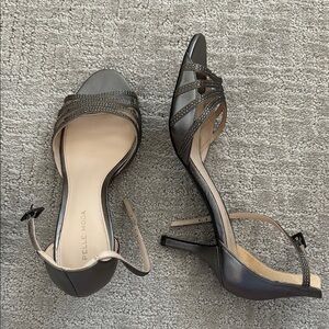 Pelle Moda Silver Strappy Heels